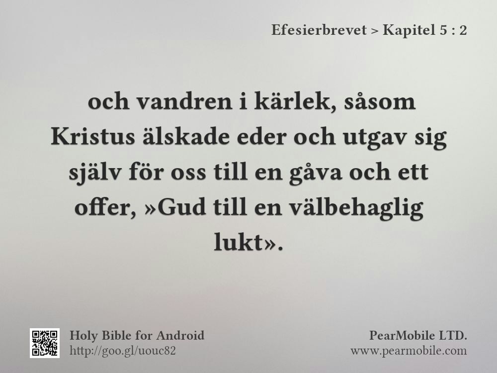 Efesierbrevet, Kapitel 5:2